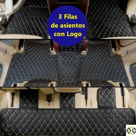 Alfombrillas 3D a Medida con Logo para 3 Filas Asientos