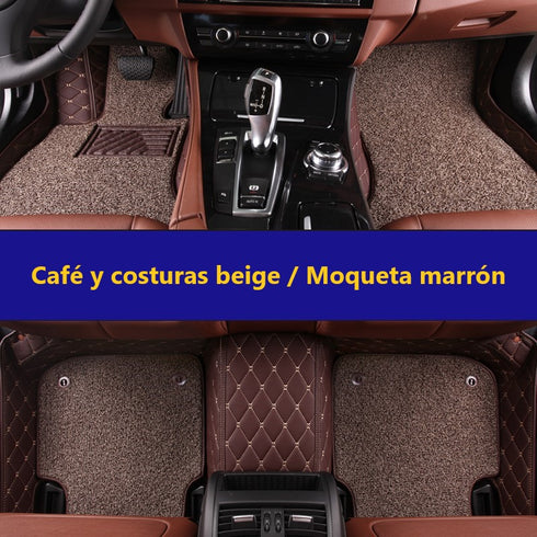 Alfombrillas 3D a Medida con Moqueta para 3 Filas de Asientos